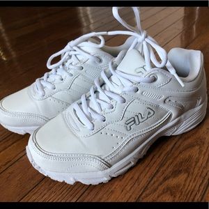 All white Fila’s